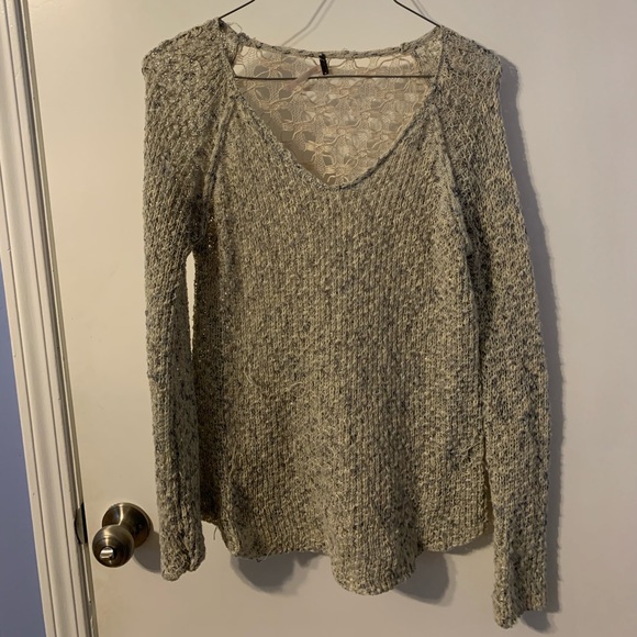 Cream Crocheted Sweater - Picture 1 of 3